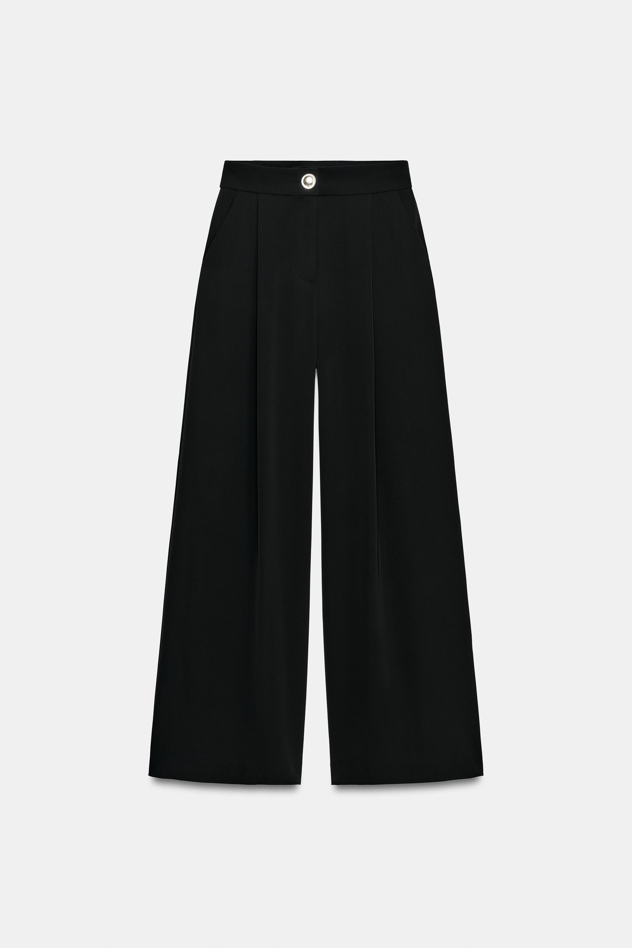 PANTALON PALAZZO BOUTON DORÉ
